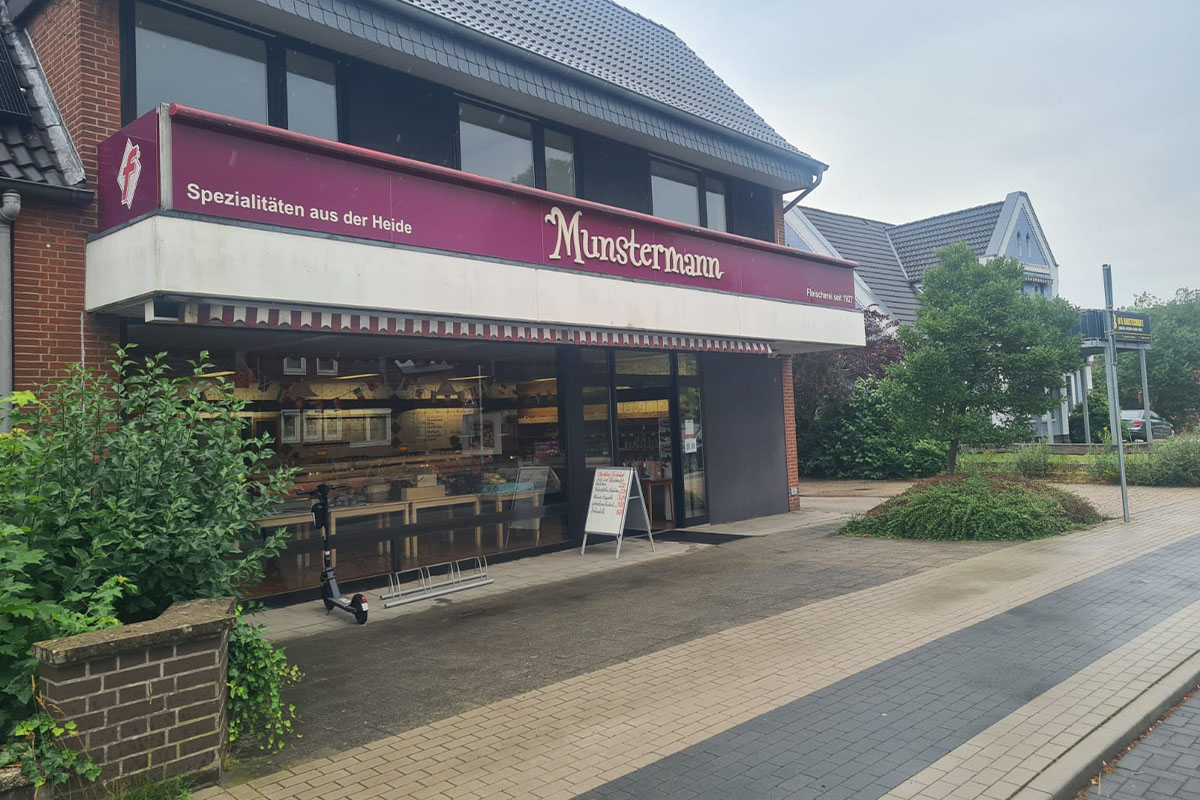 Ladengeschäft der Fleischerei Munstermann
